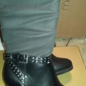 Studded Accent Mid-Calf Heel Boots
