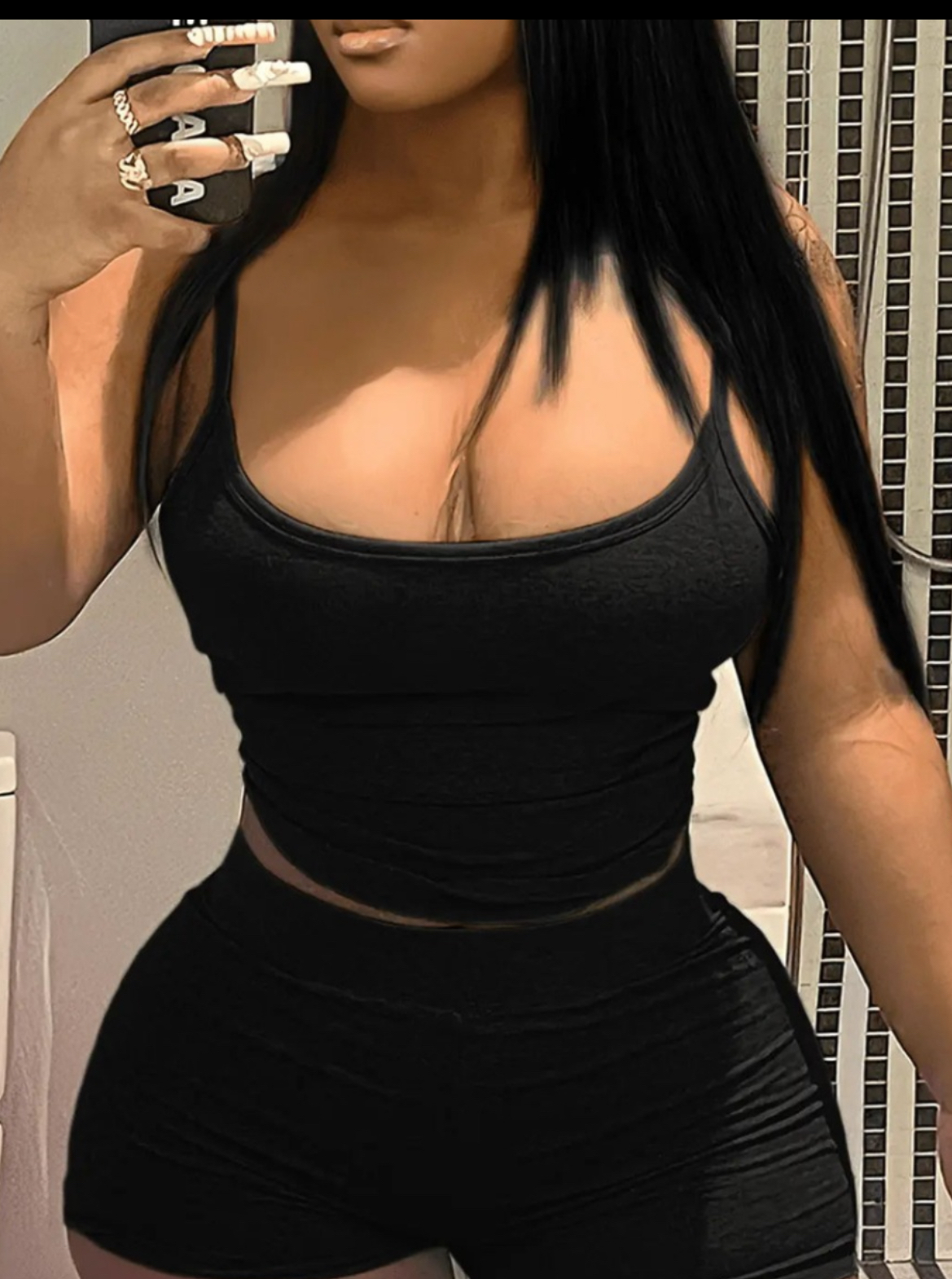 Bright Orange Two-Piece Crop Top & Shorts Set – Sleek & Vibrant - Image 5