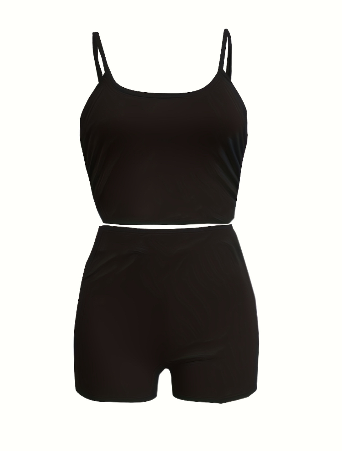 Bright Orange Two-Piece Crop Top & Shorts Set – Sleek & Vibrant - Image 6